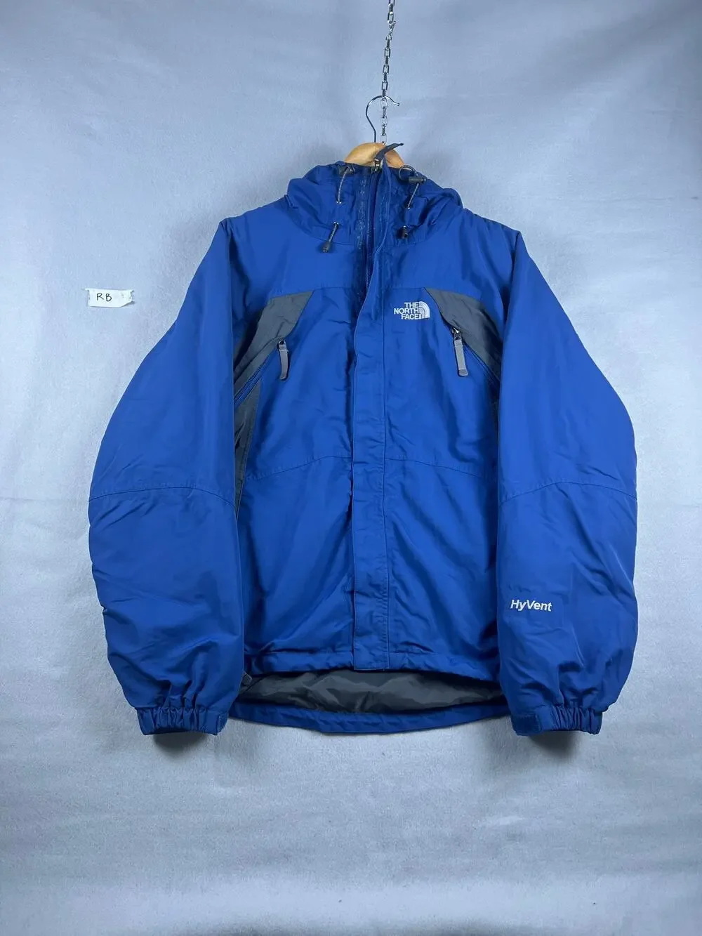 The North Face HyVent Ski Jacket Mens M Blue Waterproof Winter Sports Outdoor